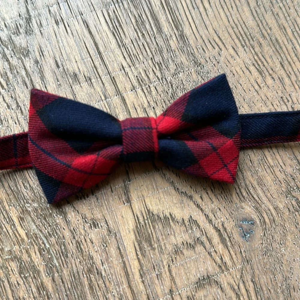 Holiday bow tie and scarf
